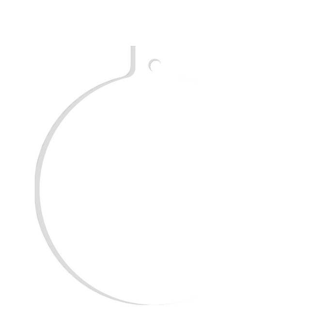 Unisub Acrylic Ornament - Ball and Stem sublimation blank